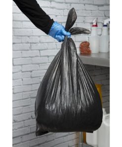 Jantex Large Medium Duty Black Bin Bags 80Ltr Pack of 10 (GN399)