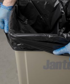 Jantex Large Medium Duty Black Bin Bags 80Ltr Pack of 10 (GN399)