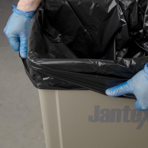 Jantex Large Medium Duty Black Bin Bags 80Ltr Pack of 10 (GN399)