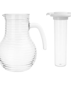 Olympia Kristallon Jug With Cooling Tube Polycarbonate Ridged 1600ml (HC357)