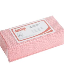 Jantex Non-Woven Cloths Red Pack of 50 (HS594)