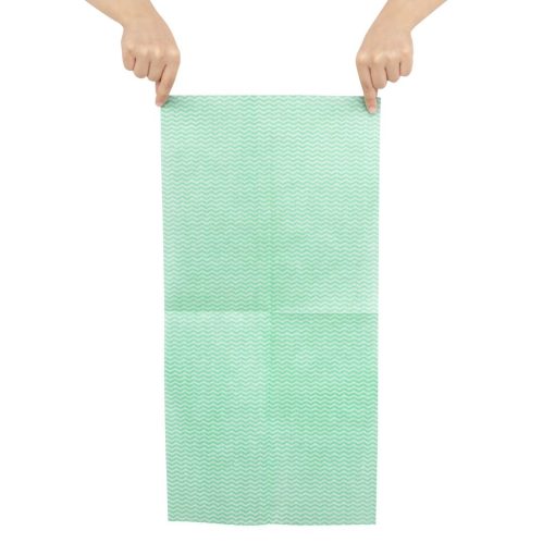 Jantex Non-Woven Cloths Green Pack of 50 (HS596)