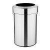 Bolero Brushed Steel Bin with Open Top Lid 70Ltr (HT460)