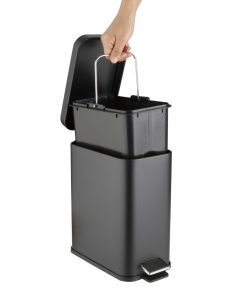 Jantex Slim Washroom Bin Black 5Ltr (HT476)