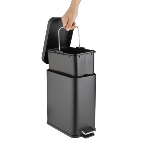 Jantex Slim Washroom Bin Black 5Ltr (HT476)