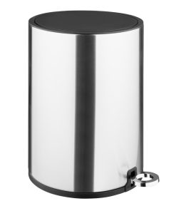 Jantex Round Brushed Steel Pedal Bin 3Ltr (HT478)