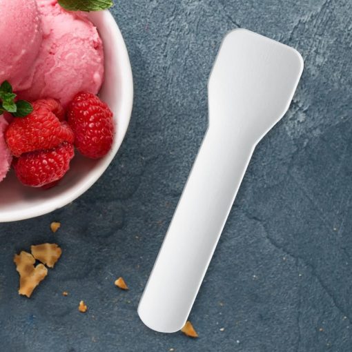 Fiesta Compostable Paper Ice Cream Spoons 95mm Pack of 100 (HT487)