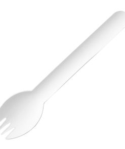 Fiesta Compostable Paper Sporks 160mm Pack of 100 (HT488)