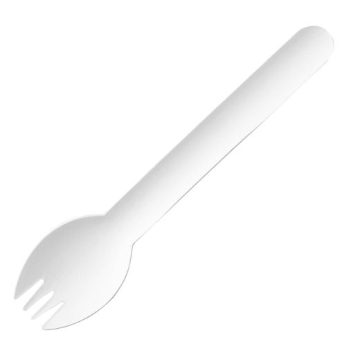 Fiesta Compostable Paper Sporks 160mm Pack of 100 (HT488)