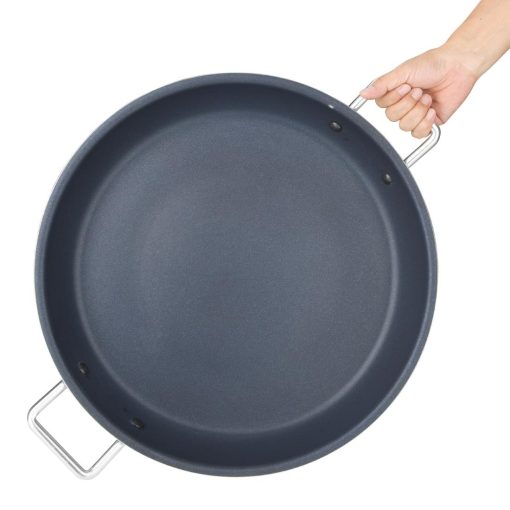 Vogue Aluminium Non-stick Teflon Platinum Plus Paella Pan 45cm (HT991)