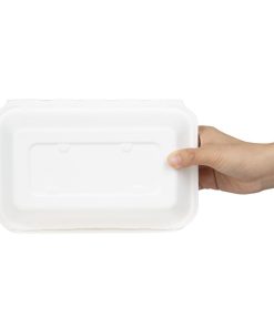 Fiesta Compostable Bagasse Food Containers 9x6 Pack of 200 (HW020)