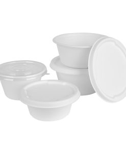 Fiesta Compostable Bagasse Bowl Base 900ml Pack of 50 (HW024)