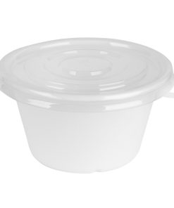 Fiesta Recyclable PET Lids for 400-500ml Bowl Bases Pack of 50 (HW026)