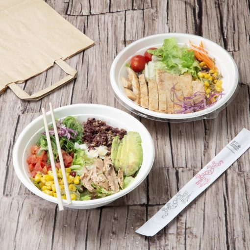 Fiesta Compostable Bagasse Poke Bowl Bases 24oz Pack of 50 (HW028)