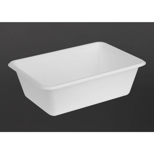 Fiesta Compostable Bagasse Food Container Bases 800ml Pack of 100 (HW035)