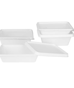 Fiesta Compostable Bagasse Food Container Bases 800ml Pack of 100 (HW035)