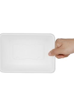 Fiesta Compostable Bagasse Food Container Bases 800ml Pack of 100 (HW035)