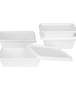 Fiesta Compostable Bagasse Lids for Bagasse Container Bases Pack of 100 (HW037)