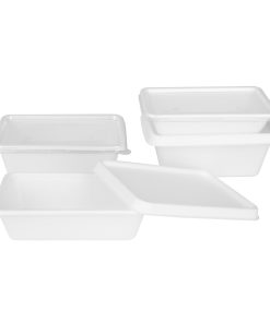 Fiesta Recyclable PET Lids for Bagasse Container Bases Pack of 100 (HW038)