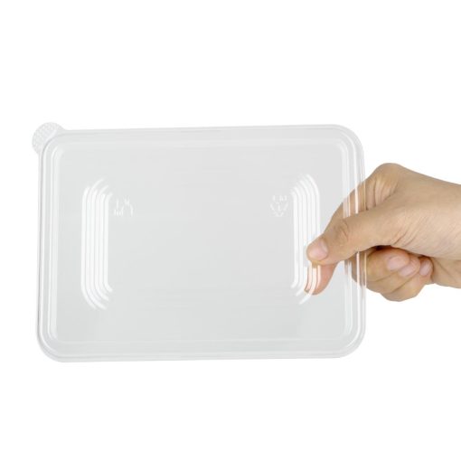 Fiesta Recyclable PET Lids for Bagasse Container Bases Pack of 100 (HW038)