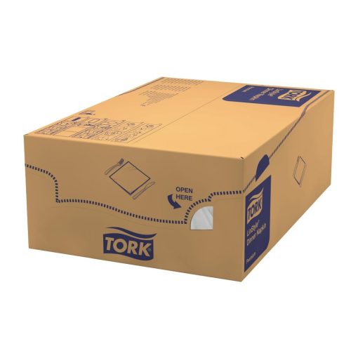 Tork Premium Linstyle 1-4 Fold Napkins White-Black 39x39cm Pack of 700 (HX963)