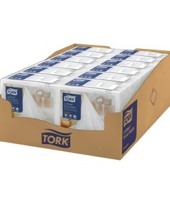 Tork Premium Linstyle 1-4 Fold Napkins White-Black 39x39cm Pack of 700 (HX963)