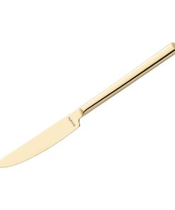 Amefa Metropole Gold Table Knives Pack of 12 (HY049)