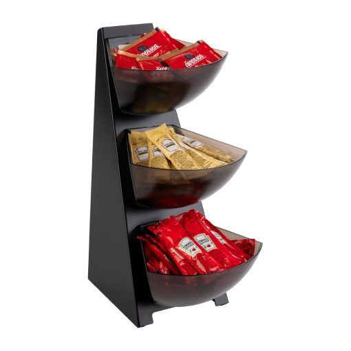 APS Three-Tier Multi Rack Black 190x240x410mm (HY245)