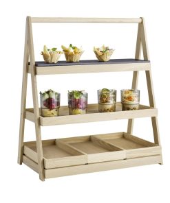 APS Valo Three-Tier Wooden Tray 555x325x640mm (HY270)