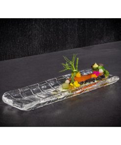 APS Takashi Sushi Board Clear Glass 190x65mm (HY312)