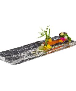 APS Takashi Sushi Board Clear Glass 190x65mm (HY312)