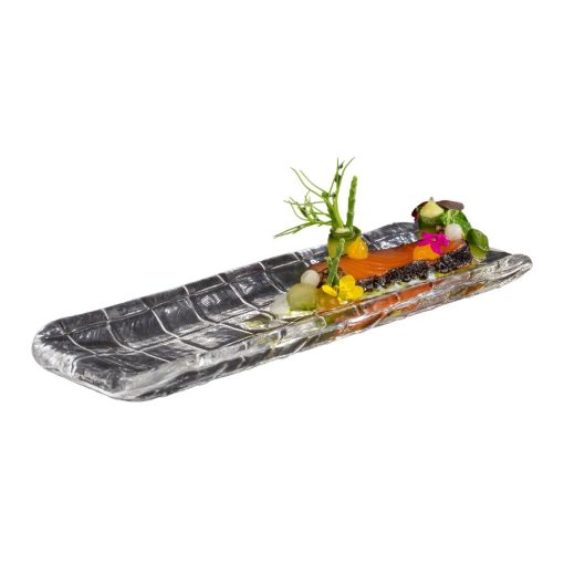 APS Takashi Sushi Board Clear Glass 190x65mm (HY312)