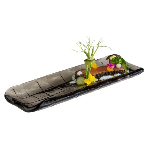 APS Takashi Sushi Board French Grey Glass 190x65mm (HY313)