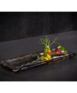 APS Takashi Sushi Board French Grey Glass 190x65mm (HY313)