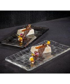 APS Takashi Sushi Board Clear Glass 260x130mm (HY314)