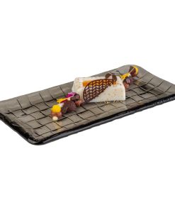 APS Takashi Sushi Board French Grey Glass 260x130mm (HY315)