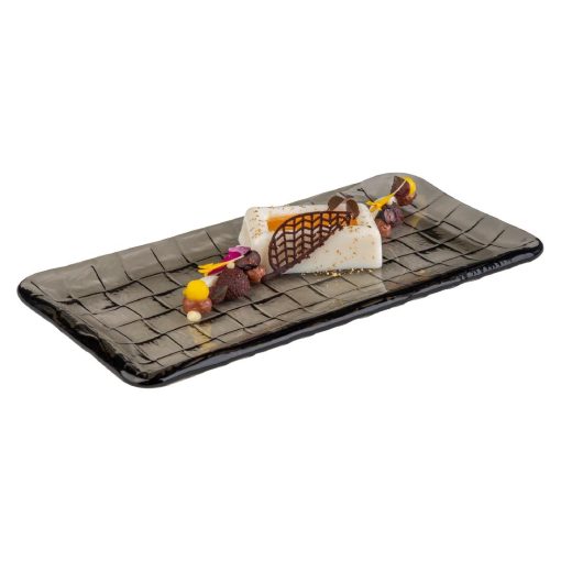 APS Takashi Sushi Board French Grey Glass 260x130mm (HY315)