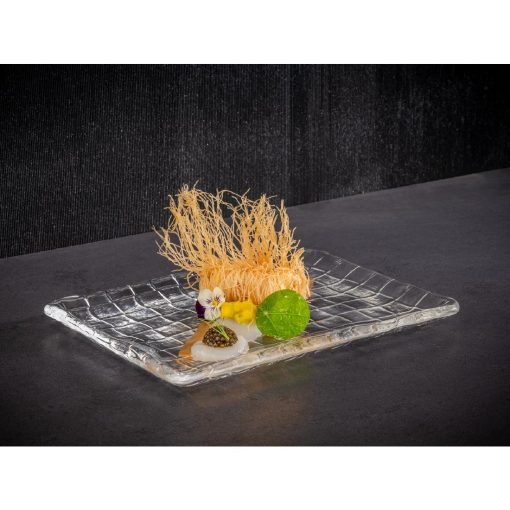 APS Takashi Sushi Board Clear Glass 230x180mm (HY316)