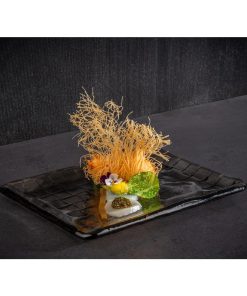 APS Takashi Sushi Board French Grey Glass 230x180mm (HY317)