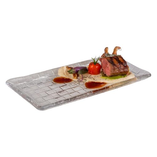 APS Takashi Sushi Board Clear Glass 295x155mm (HY318)