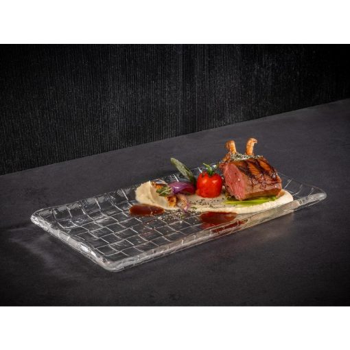 APS Takashi Sushi Board Clear Glass 295x155mm (HY318)