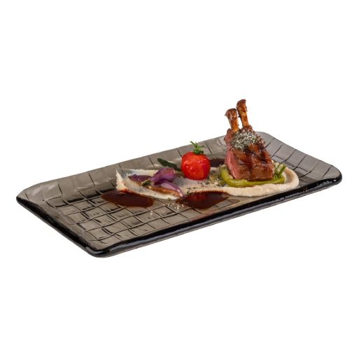 APS Takashi Sushi Board French Grey Glass 295x155mm (HY319)