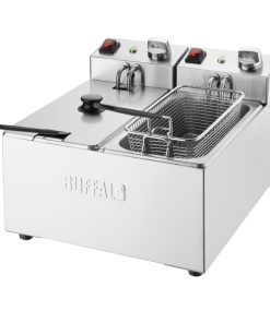 Buffalo Twin Tank Twin Basket 2x3Ltr Countertop Fryer 2x2kW (CU615)