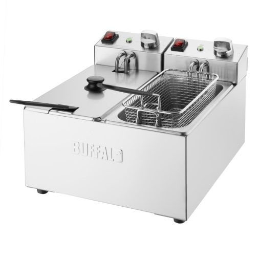 Buffalo Twin Tank Twin Basket 2x3Ltr Countertop Fryer 2x2kW (CU615)