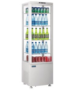 Polar C-Series Energy Efficient Curved Door Display Fridge White 235Ltr (CX575)