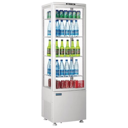 Polar C-Series Energy Efficient Curved Door Display Fridge White 235Ltr (CX575)