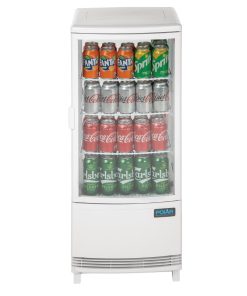 Polar C-Series Energy Efficient Curved Door Display Fridge White 86Ltr (CX576)