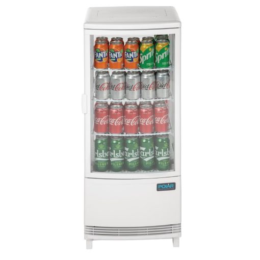 Polar C-Series Energy Efficient Curved Door Display Fridge White 86Ltr (CX576)