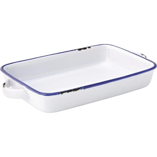 Utopia Avebury Blue Large Rectangular Dish 220mm Pack of 12 (GM076)