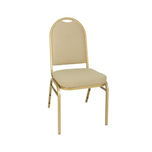 Bolero Steel Banquet Chairs with Neutral Cloth Pack of 4 (GR360)